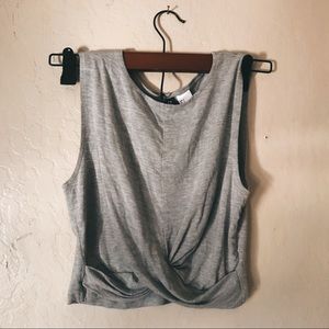 Heather Grey Crop Top